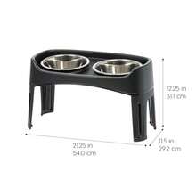 Iris Large Plastic Elevated Feeder Black - como en la foto - Ver 2