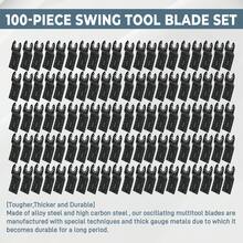 100Pcs Universal Oscillating Saw Blades Set 30-90mm Quick Release Multi-Tool Blades Wood Cutting Alloy Steel With Built-In Markers Compatible With Fein Ryobi - Black - View 5