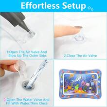 1个婴儿拍打垫，完美的婴幼儿发育趣味时光，水垫婴儿玩具，充气游戏垫水垫婴儿玩具，趣味早教活动中心 - 彩色 - 查看 6