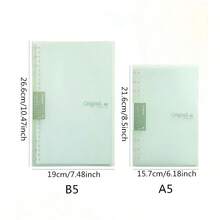 1本A5/B5三环活页笔记本，可拆卸活页本，高品质笔记本/记事本，适用于学生和办公用途 - 彩色 - 查看 2