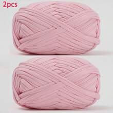 1 pezzo 100g Filato per magliette, 30m/pezzo Filato elastico per uncinetto e maglia fai-da-te, filato spesso per bretelle, filato per maglia fai-da-te per coperte, tappeti, progetti all'uncinetto, decorazione per la casa - Multicolore - Visualizzare 52