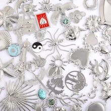 1/5/10个装 奢华简约时尚304不锈钢金/银多色吊坠饰品，高品质真空镀膜首饰DIY配件，适用于项链、手链、耳环，随机发货 - 多款隨機發 - 查看 9