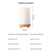 Candle Aroma Diffuser Humidifier With Timer, Multi-Color Night Light, 3 Essential Oils Included - Mist - View 4