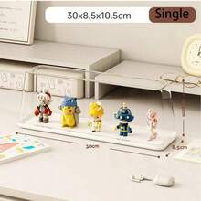 1 pieza Caja de almacenamiento de maquillaje Yageli, diseño de múltiples capas, organizador multiusos para cosméticos, chucherías, libros, muñecas, escritorio, baño, juguetes ensamblados, decoraciones navideñas, del Día de San Valentín y de Año Nuevo - transparente - Ver 13