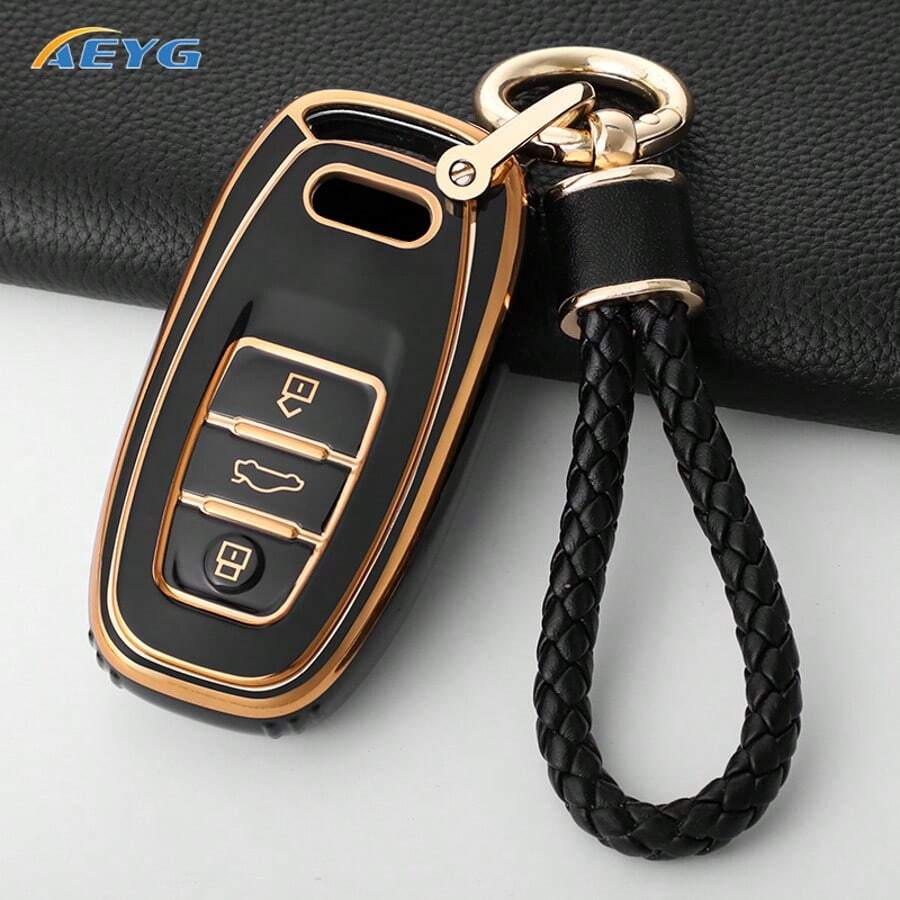 Brand New TPU Car Key Fob Cover, Fit For Audi A1 A3 A4 A5 A6 A7 A8 Quattro Q3 Q5 Q7 S4 S5 S6 S7 S8 R8 TT Key Shell Protective Accessory - Audi a - View 1