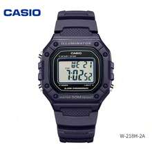 Đồng hồ kỹ thuật số Casio W-218H màu tím cổ điển hình vuông, chống nước 50M, có đèn LED, đa chức năng, dành cho học sinh và thể thao. - Một cỡ - Xem 8