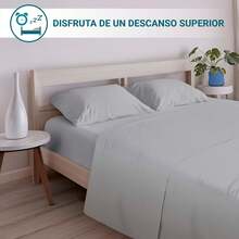 Ecommerc3 3-4 Piece Cotton Sheet Set, Fits Beds 80-200 Cm, Wide Variety Of Colors - 銀灰 - 查看 4