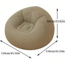 Large Lazy Inflatable Sofa Chair PVC Lounge Chair Bean Bag Sofa Futon Sofa Tatami Living Room Supplies Gifts - Multicolor - View 4