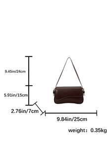 PU Leather Solid Color Casual Versatile Multi-Pocket Women Shoulder Bag - Coffee - View 2