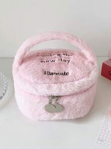 1 PC Hairy Hand-Held Makeup Bag, Student Skincare Product Storage Bag, Travel Portable Toiletry Bag - Multicolor - View 11