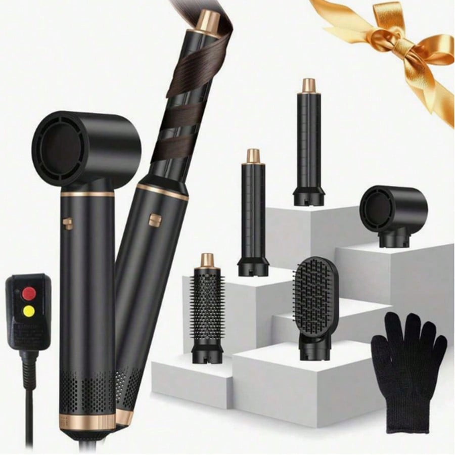 5IN1 Hot Air Styler Upgraded Strong Suction Multi-Functional Hair Dryer With Five-In-One Head Changer For Straight Curling Iron 30MM 40MM Attachments Ion Technology Holiday Gifts Fashion Y2K Newbie-Friendly