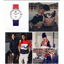 FILA ORIGINALE 撞色硅胶石英表 45mm 大表盘 30米防水 学生情侣运动腕表 - 均碼 - 查看 8