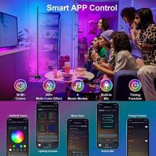 49 Inch RGB LED Corner Floor Lamp, USB Powered, App & Remote Control, Color Changing Ambient Light, Modern Standing Lamp For Living Room, Bedroom, Gaming Room & Christmas Decor - Nhiều màu - Xem 8