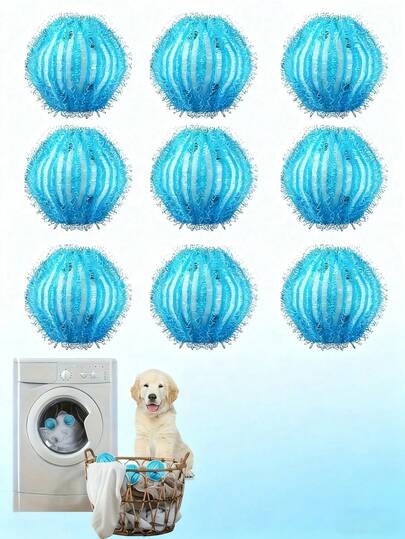 Pet Hair Cleaning Laundry Balls, Fluffy Laundry Balls - Anti-Static, Washing Machine Cleaning Balls, Reusable Durable Lint Collector, Keeps Clothes And Bedding Hair-Free, Essential For Pet Owners - Enhances Your Laundry Experience