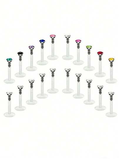 20 ชิ้น เครื่องประดับเจาะเมดูซ่าโปร่งใส, ตัวยึดแหวนปากหลังแบนพลาสติก, การเจาะแบบไบโอนิคที่ไวต่อแรงกด, เหมาะสำหรับ Monroe, Ashelry, กระดูกอ่อน, ขอบหู ฯลฯ, ขนาด 6 มม., 8 มม., 10 มม., 12 มม., เหมาะสำหรับสวมใส่ในที่ทำงาน ต่างหูโปร่งใส, แหวนจมูก, ต่างหูกระดูกอ่อน, กระดูกอ่อนพลาสติกที่มองไม่เห็น, ริมฝีปาก, ตัวยึดเจาะขอบหู