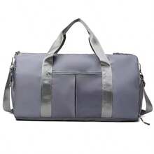 Large Capacity Waterproof Gym Bag For Women Men With Shoes Compartment Wet Pocket Travel Duffel Bag - 灰色 - 查看 1