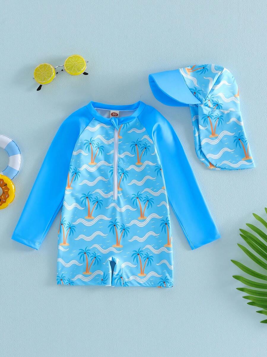 Newborn Baby Swimwear - Blue - View 1