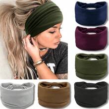 6pcs Women's Wide Headbands, Unisex Knotted Headwraps, Large African Style Headbands Hair Accessories Summer Beach Hair Bands - Multicolor - View 6