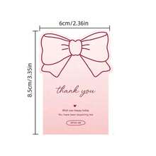 20/50pcs Pink Bow Gift Sealing Stickers, Gift Box Sealing Stickers, PVC Adhesive Labels For DIY Decoration - Multicolor - View 5
