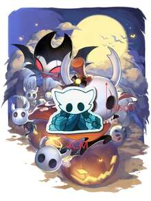 空洞骑士胸针，包包挂饰，4个可爱3D小人偶，吊坠，卡通动漫配饰，礼物 - 彩色 - 查看 11