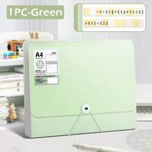 A4 File Folder 13 Layers Large Capacity File Bag Waterproof Test Paper Storage Booklet Stretch Buckle Design Document Organizer - Single Piece - View 10