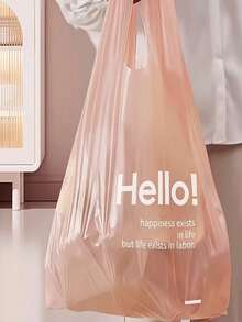 50pcs Pink Drawstring Trash Bags, Cute & Practical Small Bathroom Kitchen Garbage Bags, Thick Plastic Portable Waste Bags - Multiple Styles - View 4