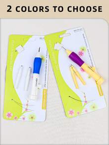 1pc/2pcs/4pcs DIY Embroidery Punch Needle, Adjustable Length Punch Needle With 3 Interchangeable Needle Tips - A - View 4