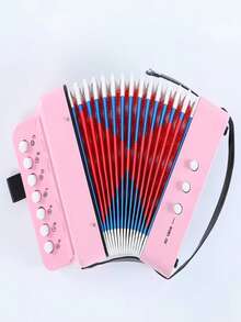 1pc Mini Accordion, 10-Key Control, Lightweight, Suitable For Adult Beginners, Learning Small Instrument - Perfect Musical Instrument Gift - Multicolor - View 12