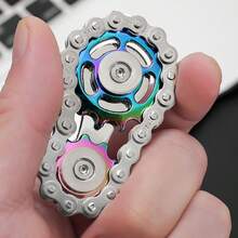 齿轮链减压玩具，学生工作减压神器，玩具和游戏/爱好，收藏品，派对用品/青少年创意玩具/青少年减压玩具/青少年捏捏乐玩具/史莱姆指尖玩具/圣诞礼物/万圣节礼物 - 彩色 - 查看 5