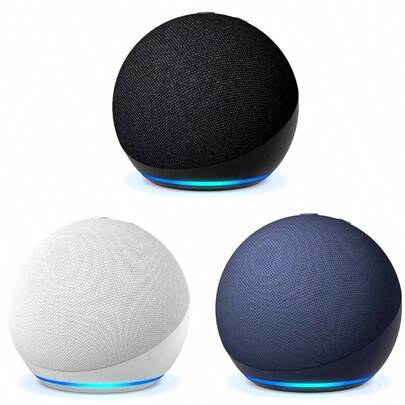 Echo Dot (modelo más nuevo), – Alexa Altavoz 2026 World Cup Football Speaker portátil, inteligente con Alexa, Wi‑Fi y Bluetooth, impermeable a salpicaduras,  para baño y terraza