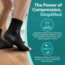 Ankle Compression Socks With Arch And Ankle Support - Toeless Design Provides Elastic Foot Support, Suitable For Daily Wear And Outdoor Activities - Multicolor - View 6