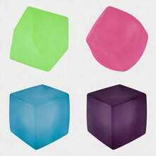 1 pieza Juguete antiestrés de gran cubo de hielo súper suave, juguete de fidget interesante, juguete sensorial, juguete para apretar, juguete para la ansiedad, juguete de cubo transparente para apretar, regalo de cumpleaños - regalo de Navidad - regalo de Halloween - regalo perfecto - presente - Multicolor - Ver 12