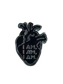 1pc Creative Black Oil Heart Brooch, Cartoon Clothing Accessory Pin - Black - View 3