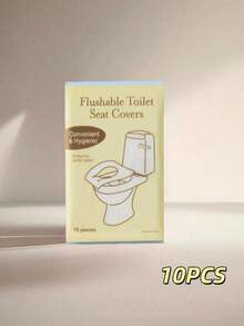 60/50/30/10pcs Disposable Toilet Seat Covers, Thickened Waterproof Washable Travel Toilet Paper Covers, Suitable For Adults, Applicable To Public Restrooms, Camping, Airplanes And Other Places, Portable Toilet Seat Cover Accessories, Travel Essential, Cruise Essential, Bathroom Accessories, Women's Travel Essential, Travel Toilet Seat Covers, Vacation Essential, Camping Essential, Airplane Travel Essential, Toilet Seat Bathroom Decor - Multicolor - View 9