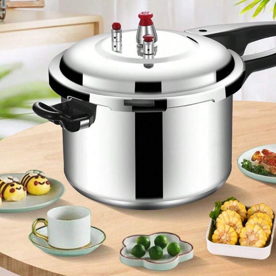 3/5 Litre Home Dual Handle Aluminum Pressure Cooker Kitchen Catering Cookware - View 1