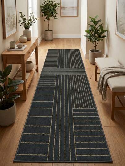 1 pieza Alfombra/Tapete/Felpudo/Pasillo de área con diseño geométrico abstracto marroquí vintage, alfombra suave y lavable para baño, cocina, entrada, pasillo, dormitorio, sala de estar, decoración versátil para el hogar