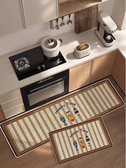 1 قطعة سجادة مطبخ من الكتان الفاخر بطراز كرتوني عتيق، سجادة كتان مربعة أبيض وأسود، بطراز نوردي، بسيط، يابانية وابي سابي، حديثة بسيطة، كريمي، فاخرة، لغرفة الطعام، الممر، الحمام، سجادة المطبخ، للحوض، غرفة الغسيل، ديكور المنزل، ربيع/صيف، ديكور العطلات