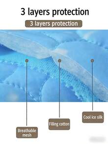 1pc Pet Cooling Mat, Breathable Ice Silk Cat Bed, Cooling Pad For Dogs & Cats In Summer - Multicolor - View 9