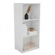 Miroytengo Prateleira baixa Plea, armário de armazenamento em melamina, moderno, 42x92x29 cm, versátil para sala de estar, sala de jantar, decoração de interiores, funcional para espaços pequenos, kit de montagem, instruções e parafusos incluídos.. - Branco - Ver 1