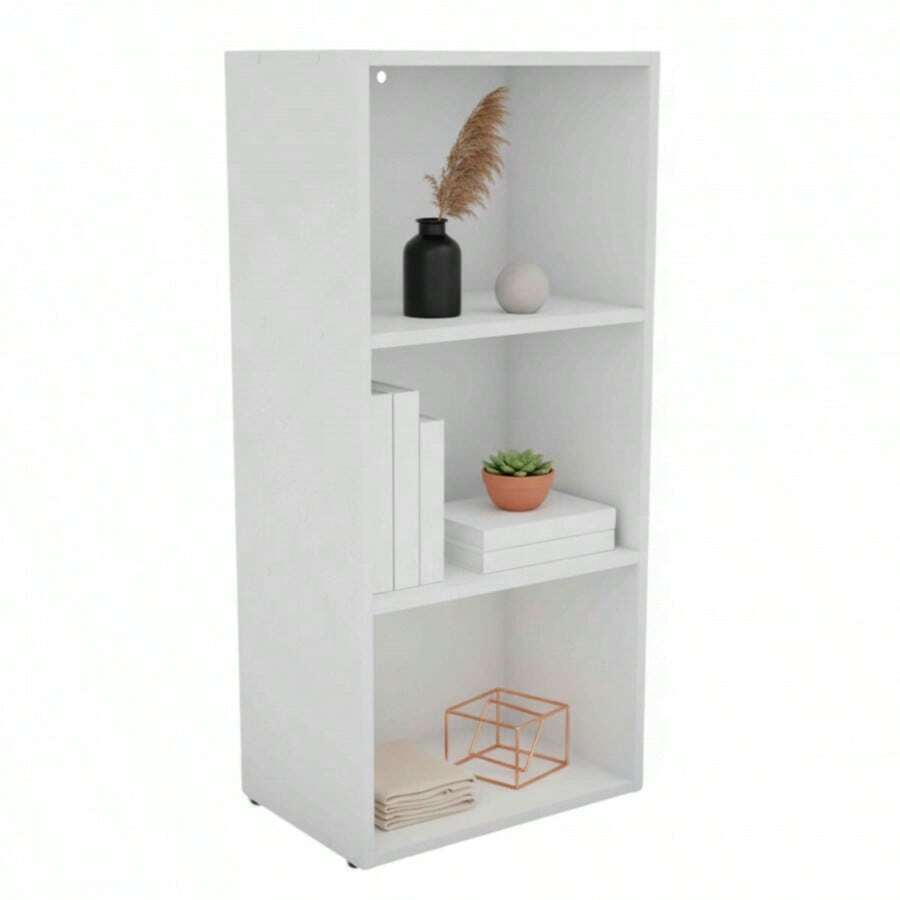Miroytengo Prateleira baixa Plea, armário de armazenamento em melamina, moderno, 42x92x29 cm, versátil para sala de estar, sala de jantar, decoração de interiores, funcional para espaços pequenos, kit de montagem, instruções e parafusos incluídos.. - Branco - Ver 1
