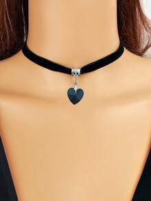 1 chiếc mặt dây chuyền hình trái tim pha lê phong cách Gothic, dây chuyền kiểu retro Y2K, thích hợp làm quà tặng cho bé gái, ngày Valentine, ngày của Mẹ. - yêu - Xem 7