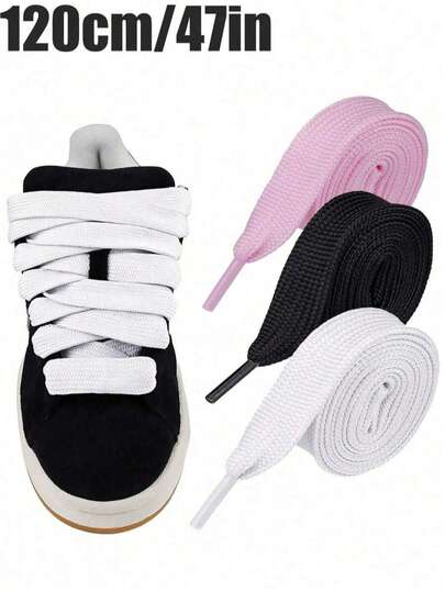 Cordones planos de 47 pulgadas/120 cm de ancho, adecuados para zapatillas, cinturones, zapatos y accesorios de botas, opción de primavera/verano, regalo de dama de honor, decoración de habitación, dormitorio, playa, viaje, hombres, mujeres, vacaciones, artículo lindo