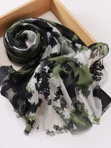 1 chiếc khăn trùm đầu Hồi giáo bất đối xứng bằng vải satin in kỹ thuật số dành cho nữ. - Nhiều màu - Xem 12