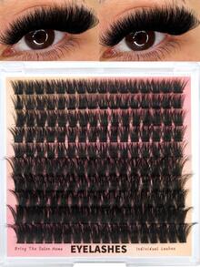 160PCS D Curl Individual Lash Clusters DIY Lash Clusters 100D Dense & Soft Reusable Suitable ForParties, Travel,Daily Use, Home And Everyday Use, Eye Lash Clusters,Individual Eyelashes,Lashes,Fake Lashes - D - View 4