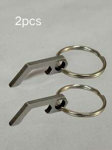 1/2pcs Creative Mini Bottle Opener Keychain, Multi-Functional Keyring, Suitable Gift For Boyfriend - Multicolor - View 11