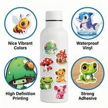 300pcs Cute Cartoon Random Theme Non-Repeating Waterproof Cartoon Sticker Pack - Adorable Holiday Gift - 400 Styles Cute Durable Party Favors, Back To School, Birthday Decoration - C - View 8