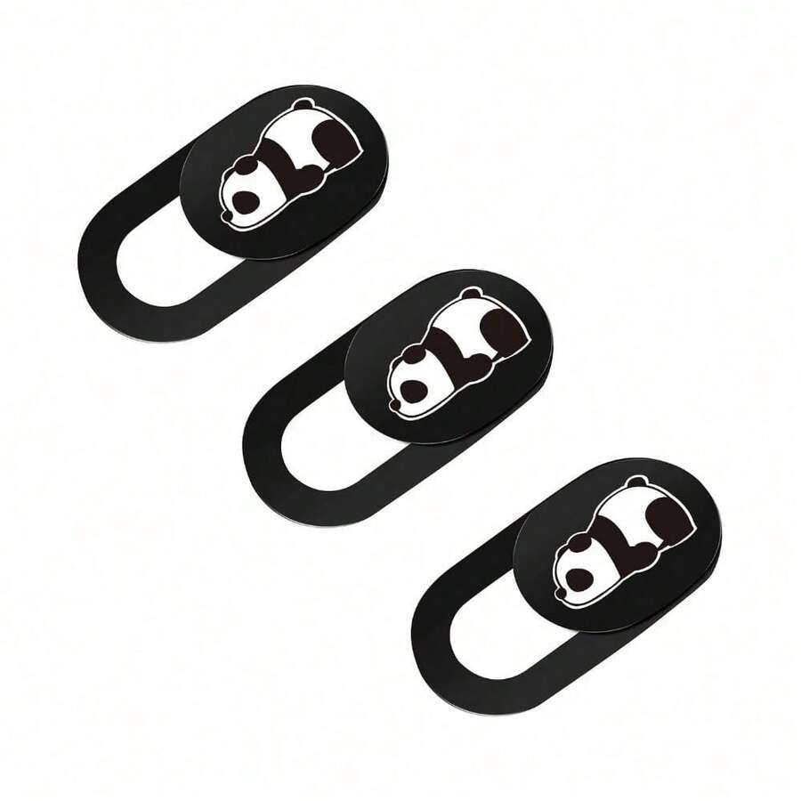 3pcs Webcam Cover Slide - Cute Panda Webcam Cover Suitable For Laptop, Tablet, Computer, Smartphone, Protect Your Privacy And Security, Strong Adhesive - Multicolor - View 1