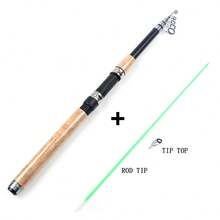 6.73ft - 11.4ft Telescopic Fishing Rod, EVA Handle, M Power - Black - View 11