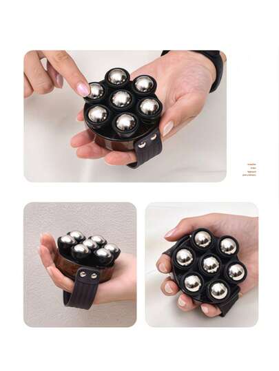 Portable Handheld Massage Tool, Suitable For Wooden Roller Massage Comb, Wooden Texture, Wooden Massage Device, Applicable For Neck, Back, Legs, Stress Relief Tool, Compact And Portable, Suitable For Travel And Daily Use (Unisex)