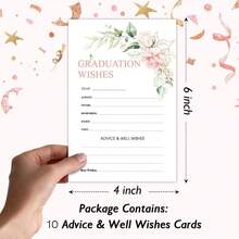 10 tấm thiệp chúc mừng và lời khuyên tốt nghiệp họa tiết hoa, thiệp thông báo tốt nghiệp, đồ dùng trang trí tiệc tốt nghiệp - Xem 6